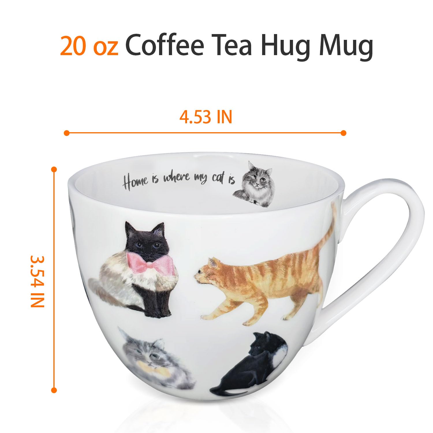 20 oz MFoffice bone china mug ideal for coffee or tea.