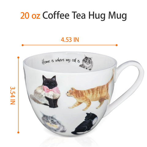 20 oz MFoffice bone china mug ideal for coffee or tea.