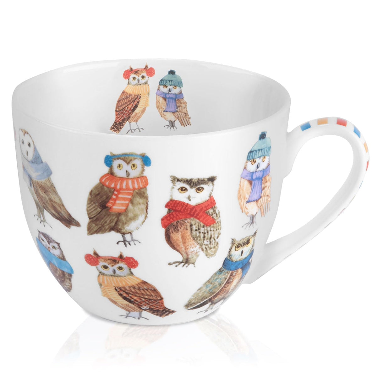 MFoffice Cute Autumn Owls Mug with hug-friendly bowl shape for cozy sipping