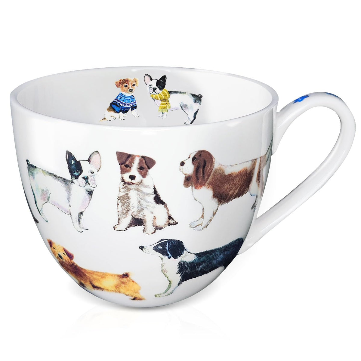 MFoffice Cute Dog Mug with hug design, 20 oz, ideal for cozy mornings