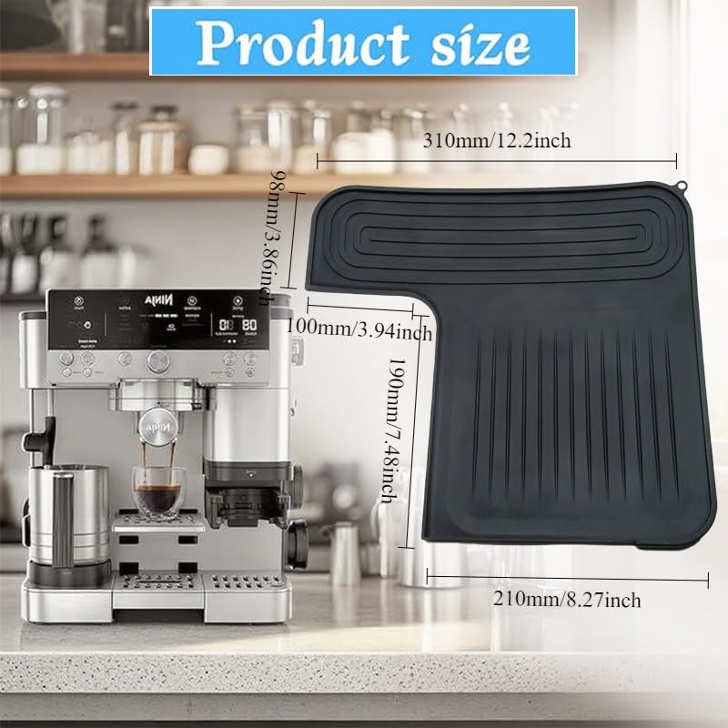 MFRHYLOEE Ninja Luxe top mat with precision cutouts preserves grinder access.