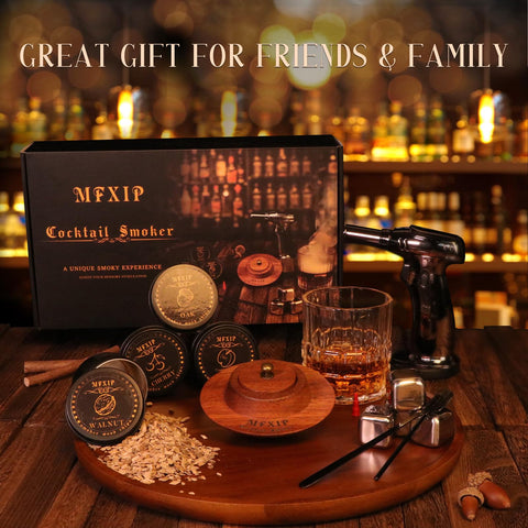 MFXIP Deluxe packaging showcases premium cocktail smoker kit.