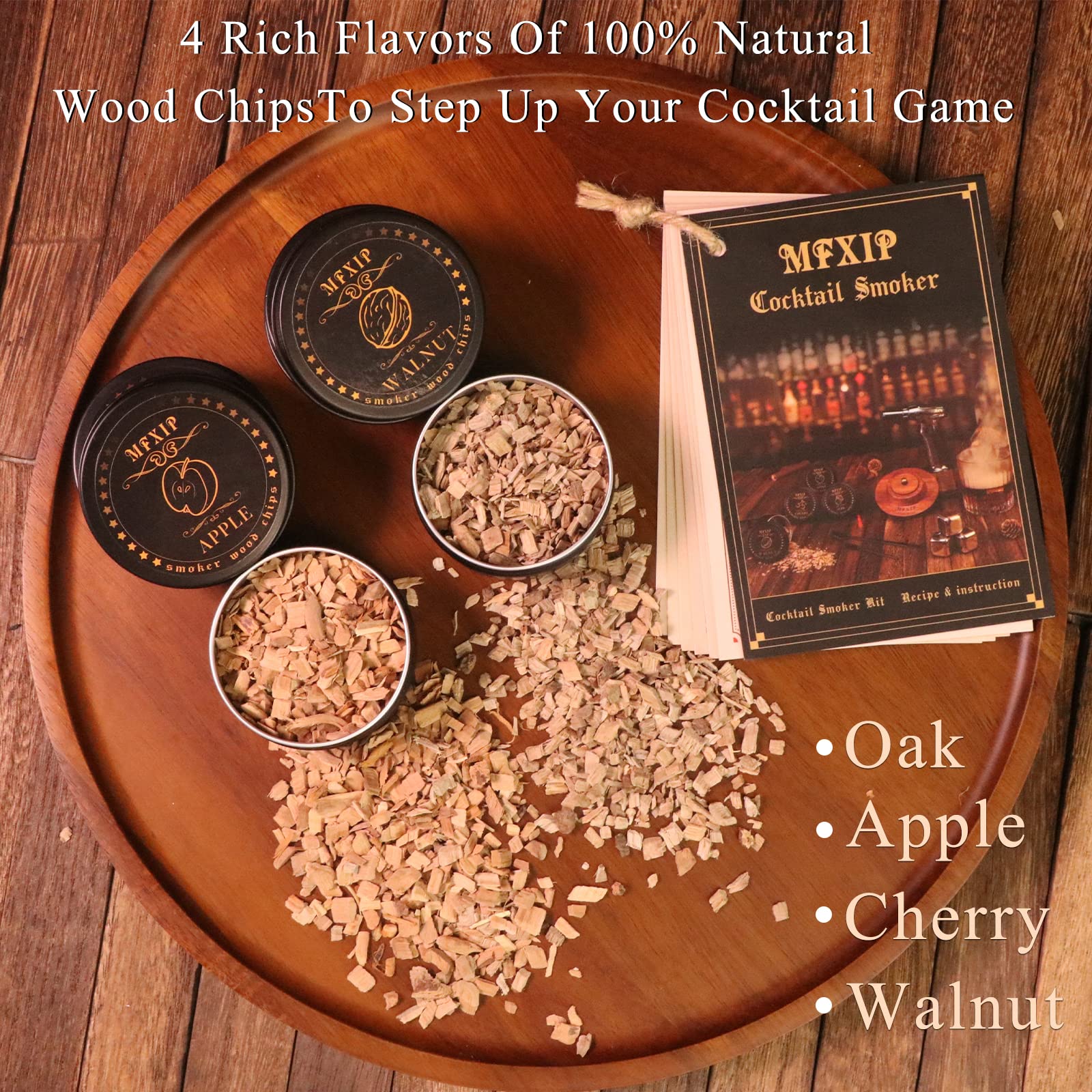 MFXIP Oak wood chips deliver robust smoky depth for whiskey.