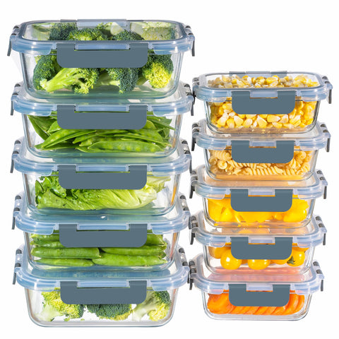 MFY 10-pack glass containers with 36oz size for meal prep and leftovers.