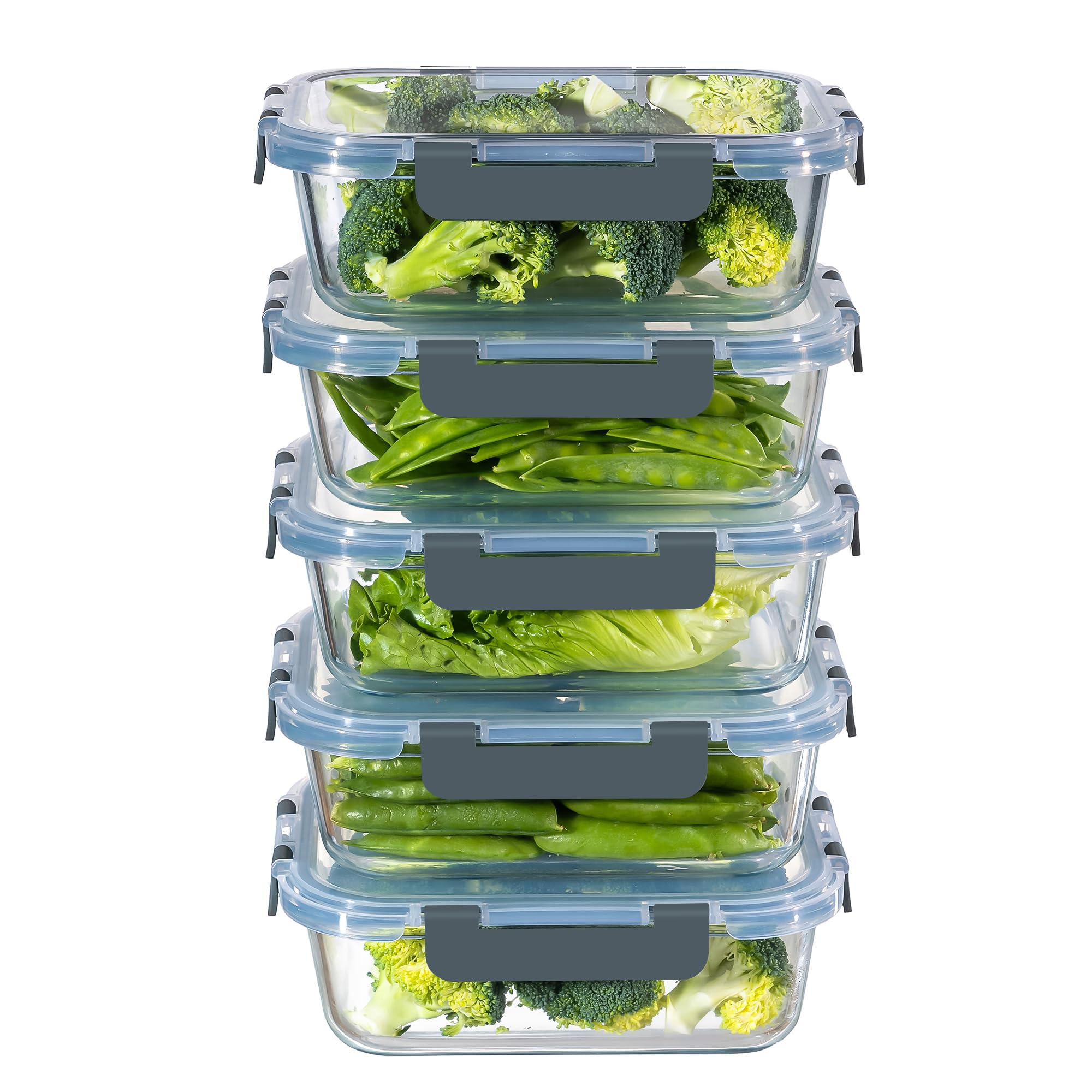 MFY 36 oz glass container with airtight lid, ideal for meal prep and leftovers.