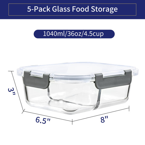 MFY airtight lids with silicone seals and four hinges prevent leaks when carrying meals.