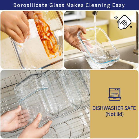 MFY borosilicate glass resists staining and odors for long-lasting freshness.