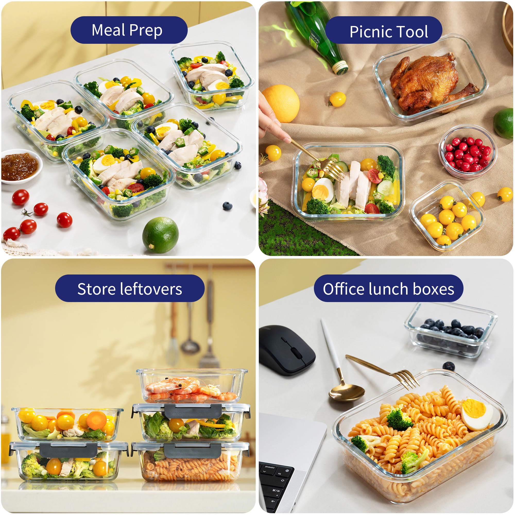 MFY four-hinge locks keep lids secure during transport.