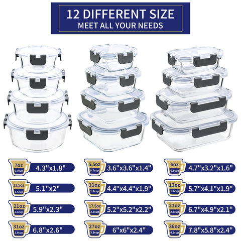 MFY rectangle containers in multiple sizes for portion-controlled meals.