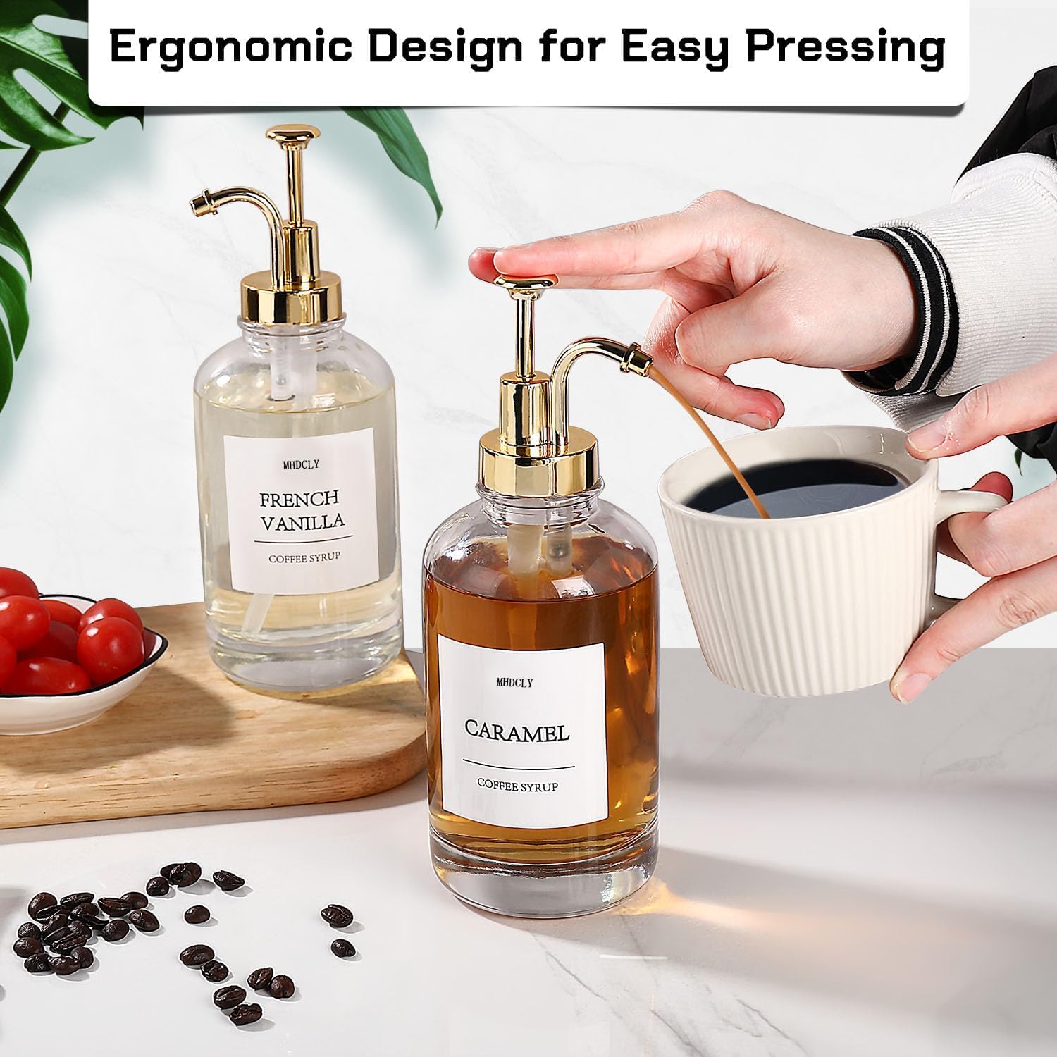 MHDCLY glass pump dispenser shows durability and easy cleaning