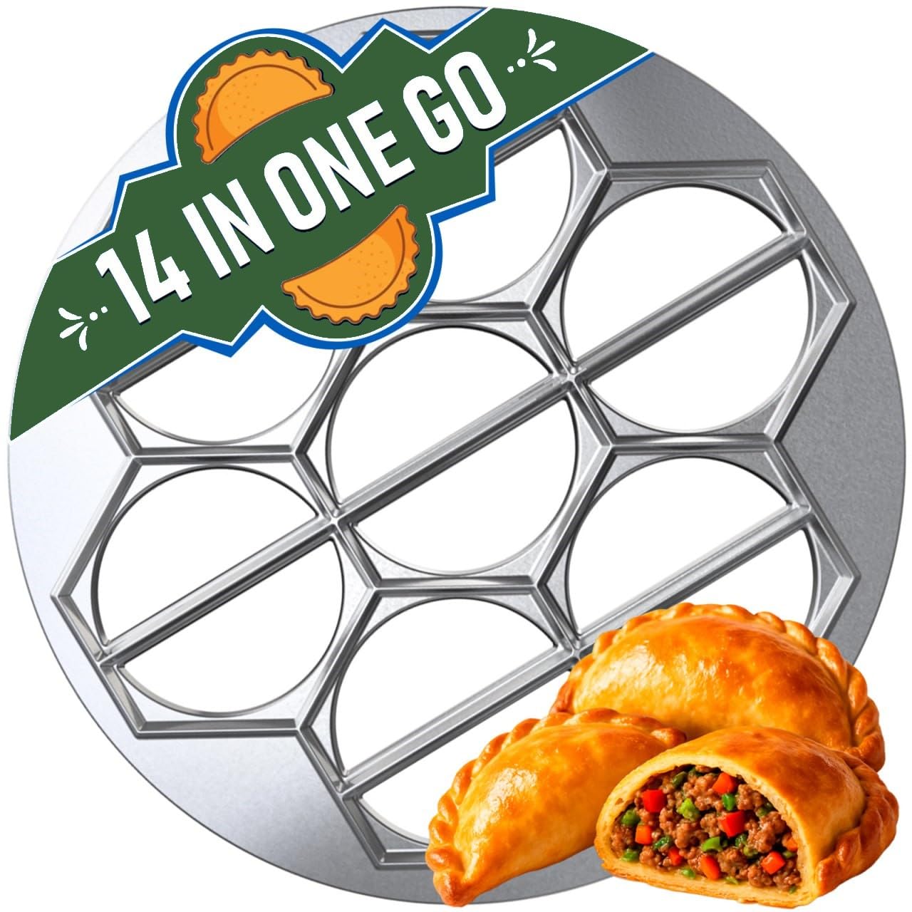 MHH Ravioli & Empanada Maker in use delivering even pocket shapes.