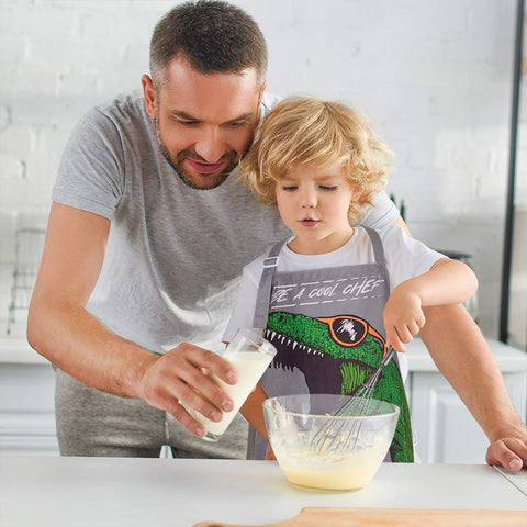 MHJY adjustable-neck-strap apron fits growing children.
