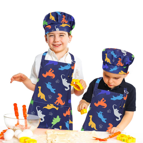 MHJY adjustable neck strap on kids apron for grow-with-you fit