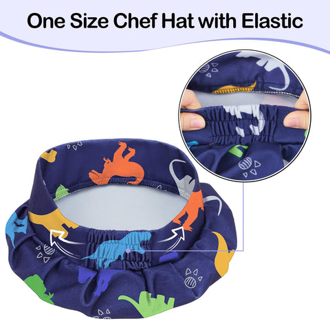 MHJY dinosaur print design on kids apron in vivid colors