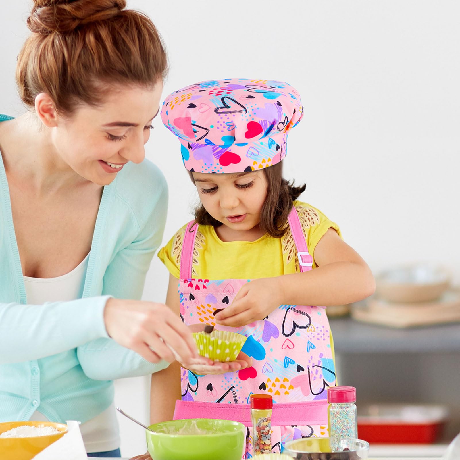 MHJY gift-ready kids apron set is a thoughtful present for birthdays.