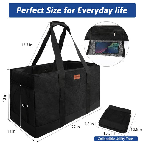 MHOMER foldable design portable tote for easy storage in car or closet