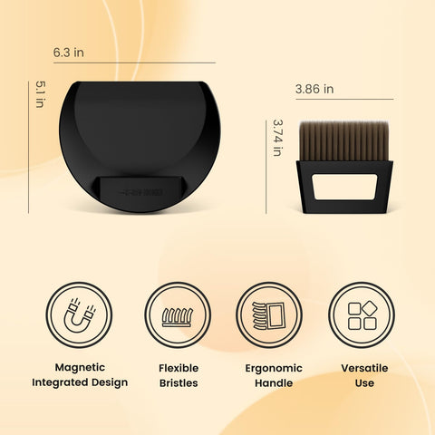 MHW-3BOMBER dustpan with magnetic storage keeps workspace tidy.