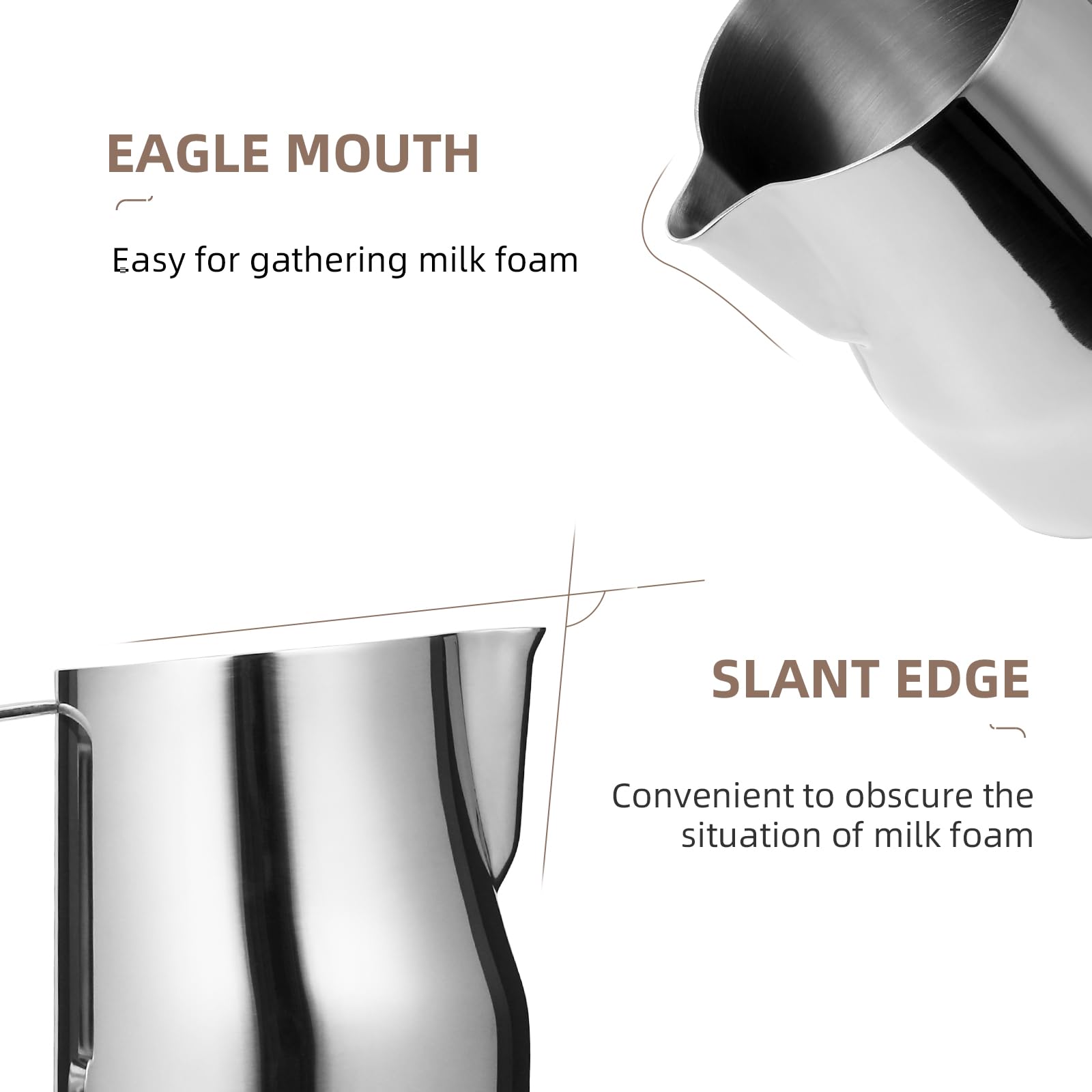 MHW-3BOMBER eagle mouth spout design for precise latte art