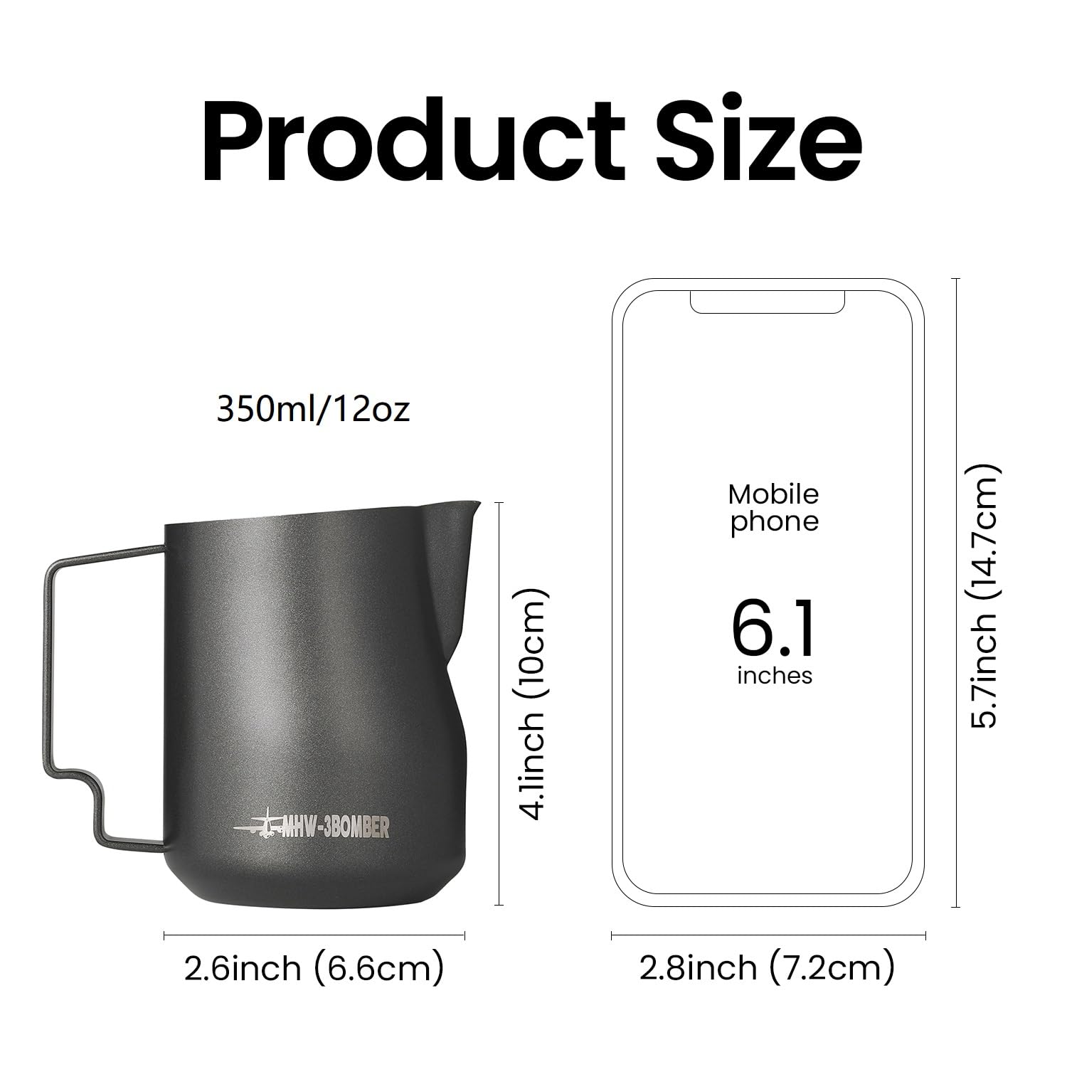 MHW-3BOMBER ergonomic double-arc-handle for secure grip during steaming
