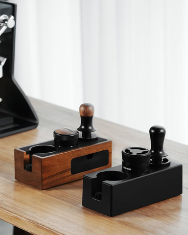 MHW-3BOMBER countertop organization for a tidy espresso space.