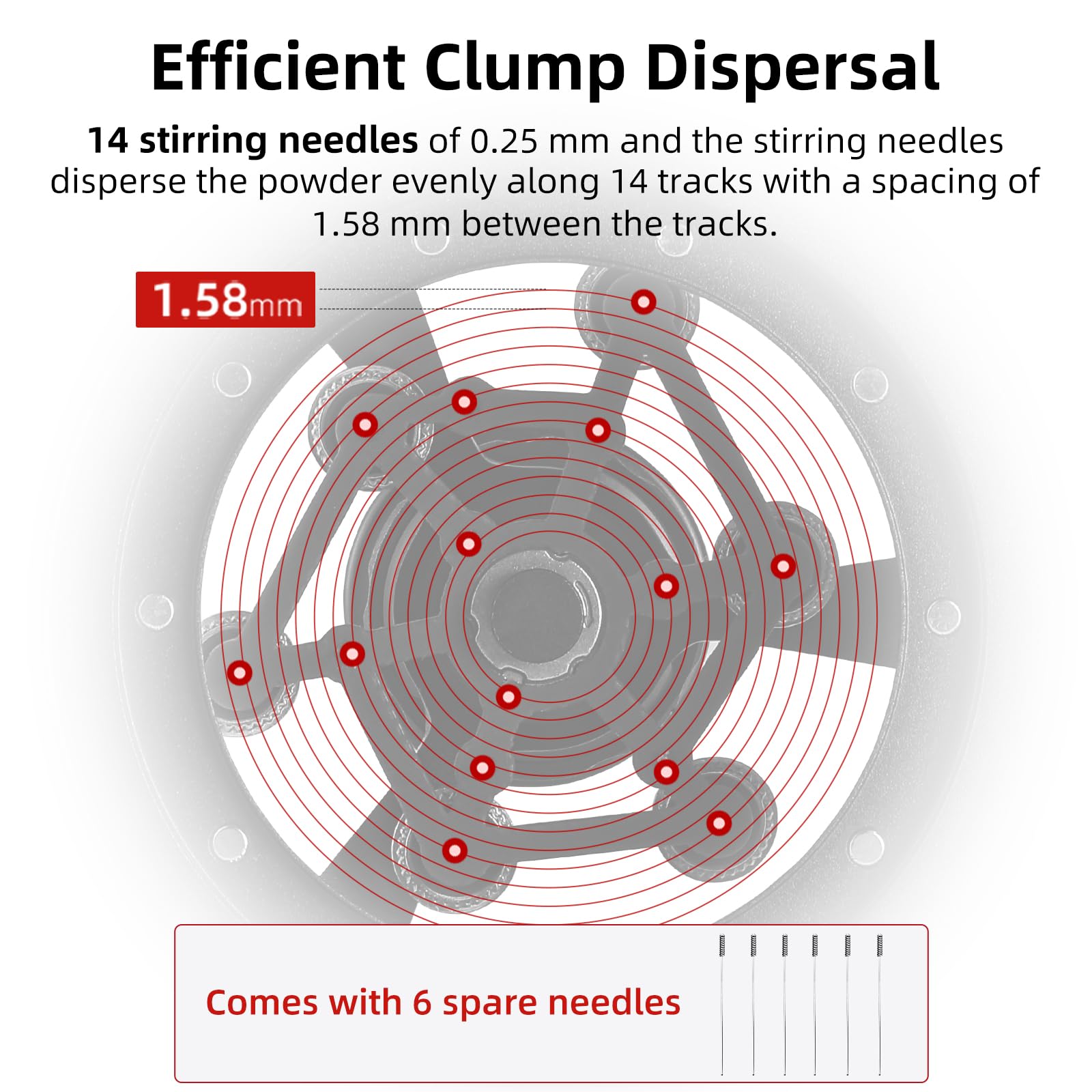 MHW-3BOMBER WDT Tool 14 needles evenly disperse grounds