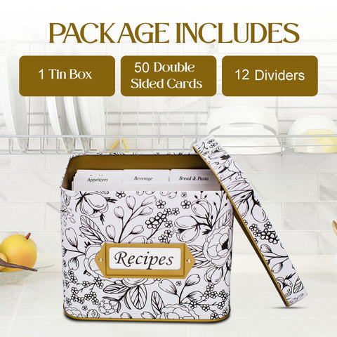 Mia + Esme decorative tin box adds timeless kitchen elegance.