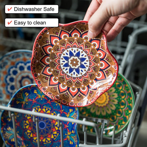 Miamolo Bohemian-pattern spoon rest adds color and reduces countertop clutter.