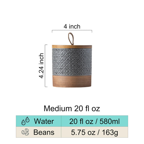 Miamolo 20oz jar ideal for coffee beans and spices