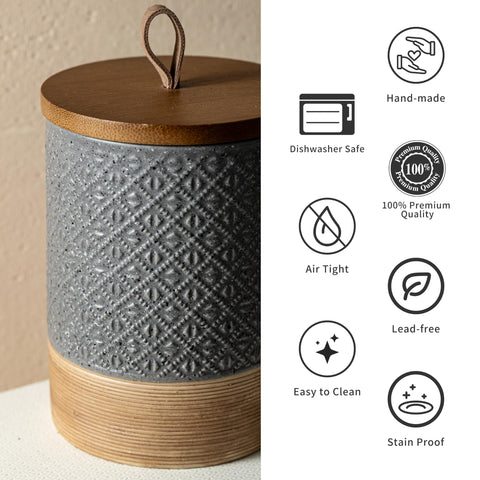 Miamolo versatile jar for kitchen and bathroom storage