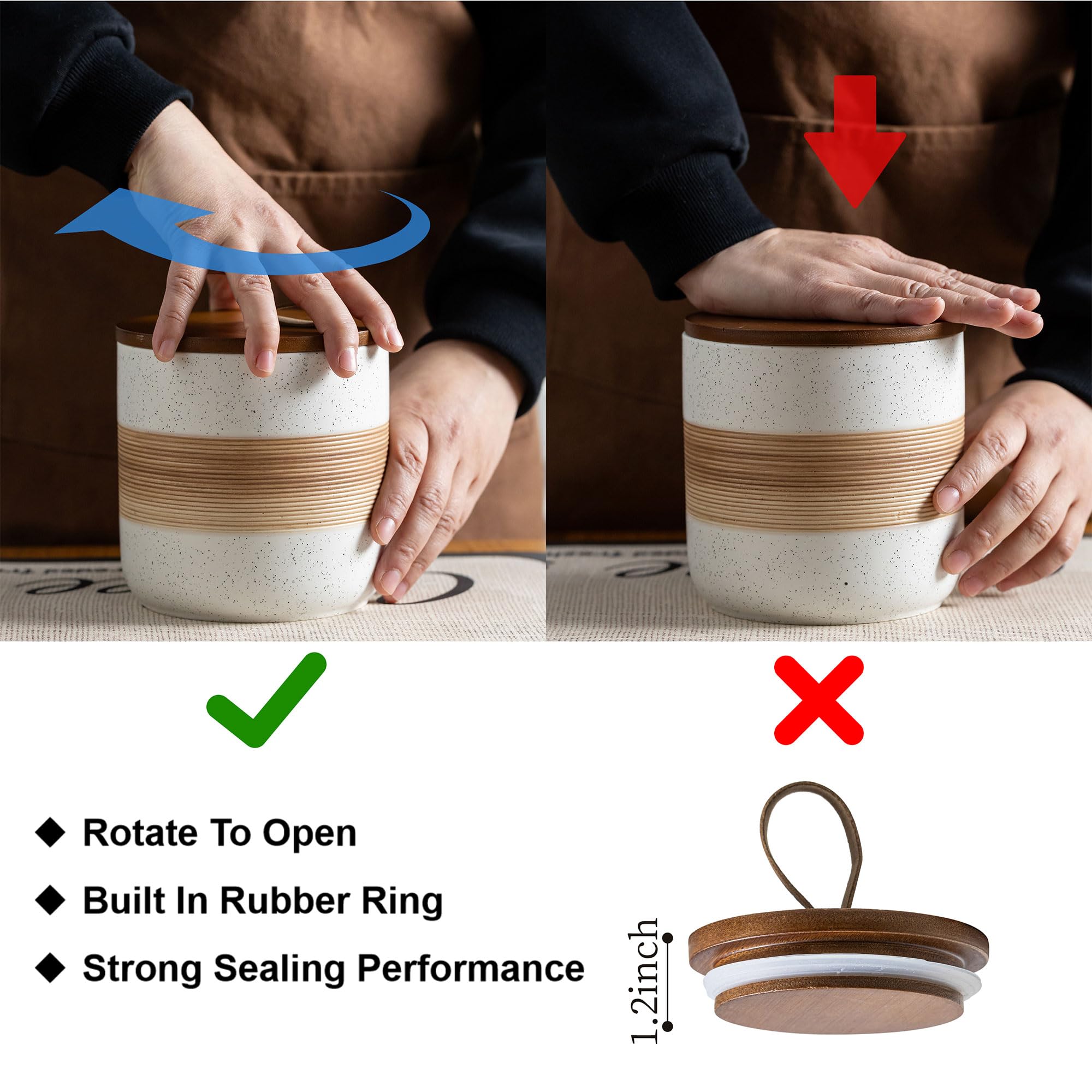 Miamolo ceramic spice jar design with smooth surface for easy cleaning