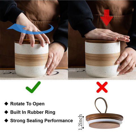 Miamolo ceramic spice jar design with smooth surface for easy cleaning