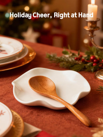 Ceramic Miamolo spoon holder on kitchen counter with smooth glaze for easy cleaning