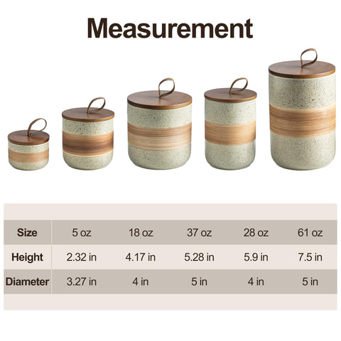 Miamolo ceramic storage jar with lid preserves spices and sugar by sealing moisture