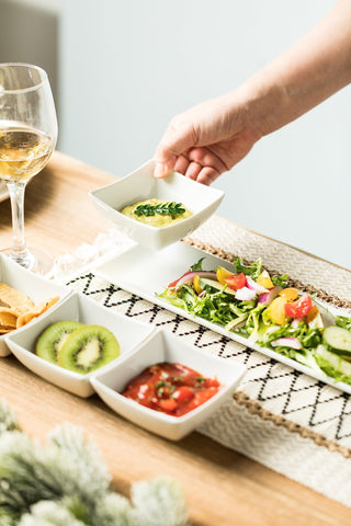 Miamolo chips and dips platter setup ideal for entertaining
