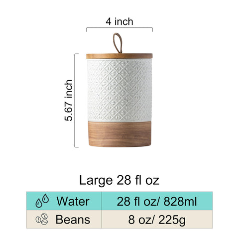 Miamolo coffee canister on counter demonstrates compact everyday use