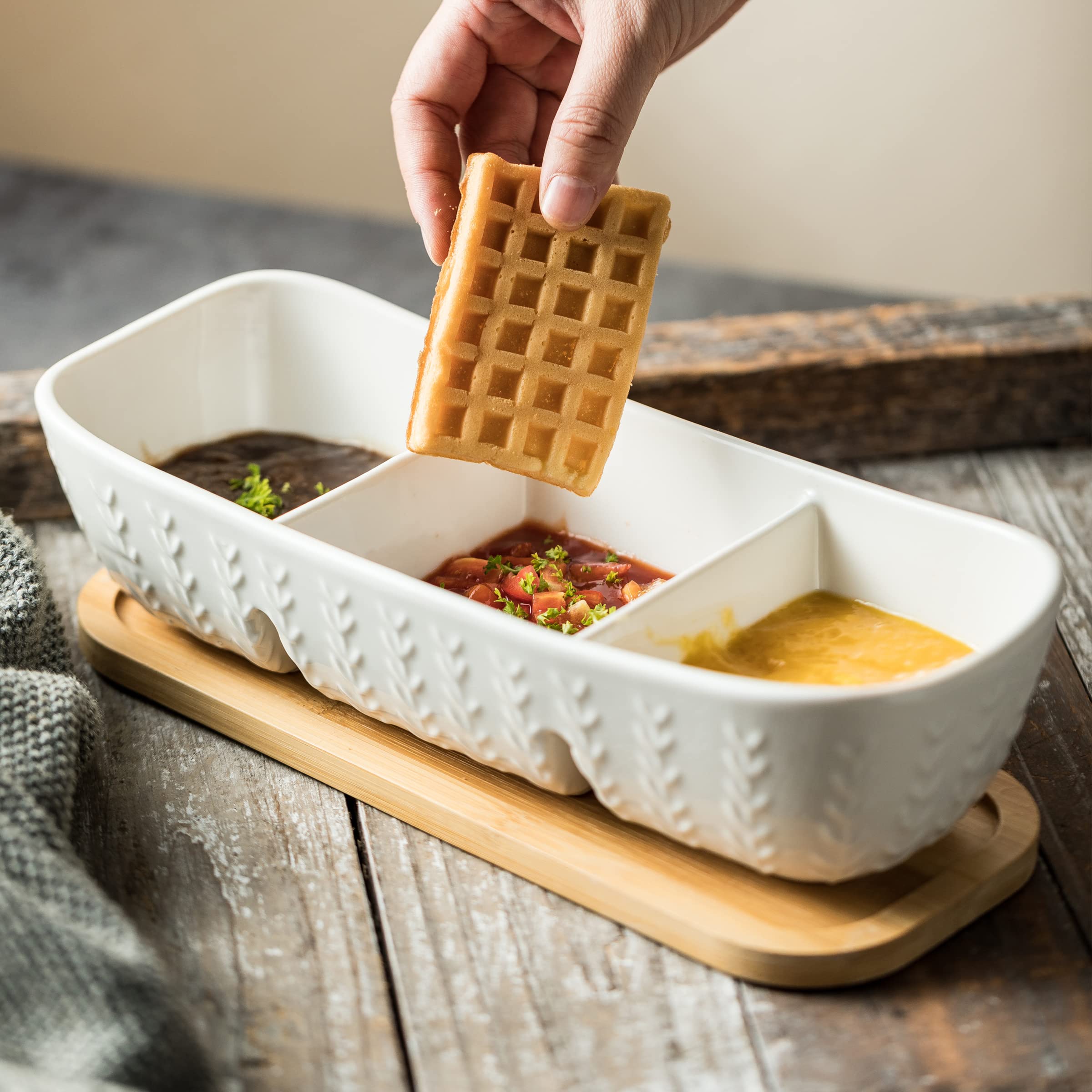 Miamolo condiment dish set doubles as candy or spice tray for versatile use.