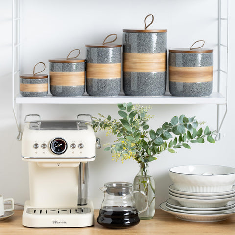 Miamolo decorative kitchen jar enhances dining area aesthetics