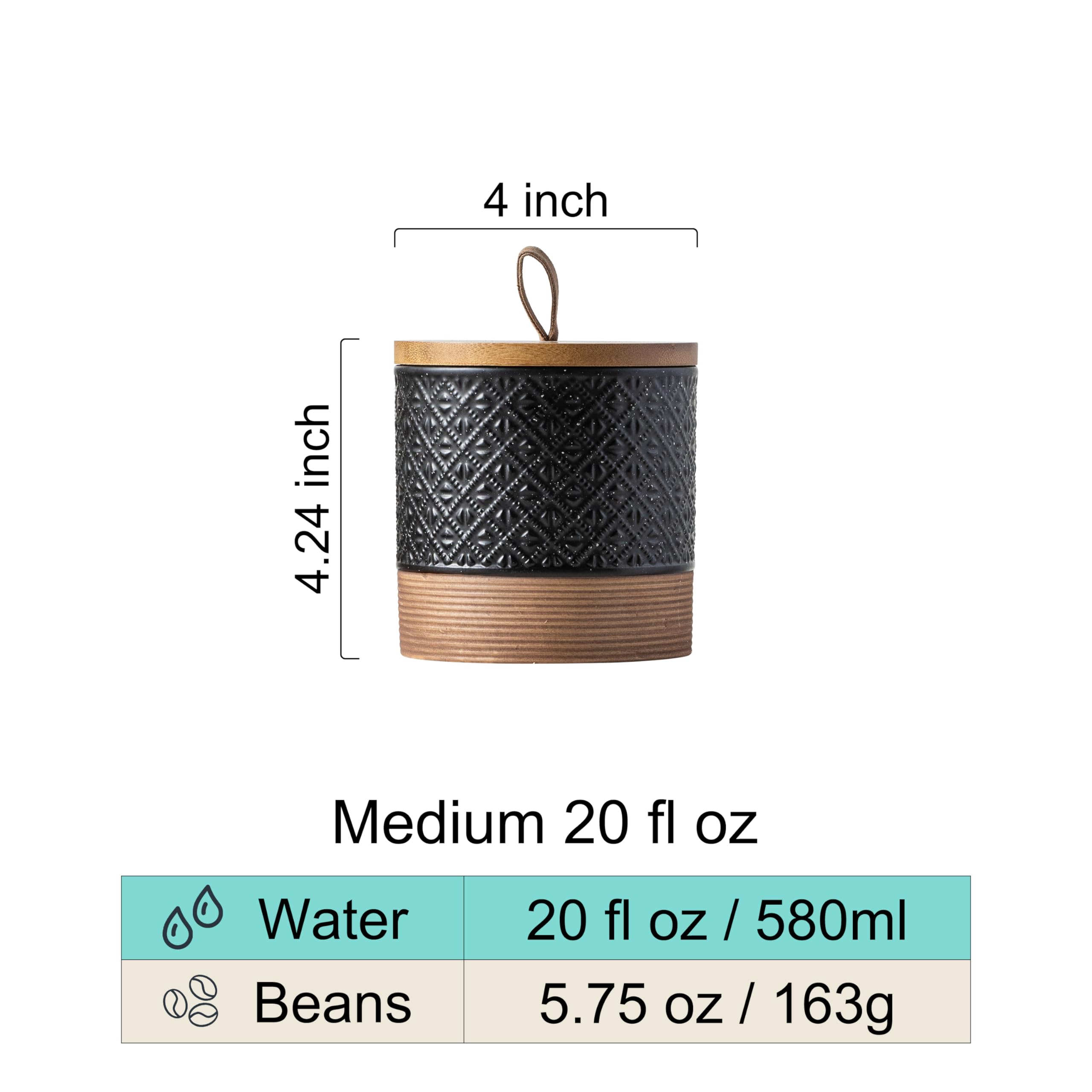 Miamolo embossed ceramic jar adds vintage charm while keeping spices organized.