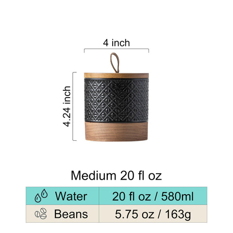 Miamolo embossed ceramic jar adds vintage charm while keeping spices organized.