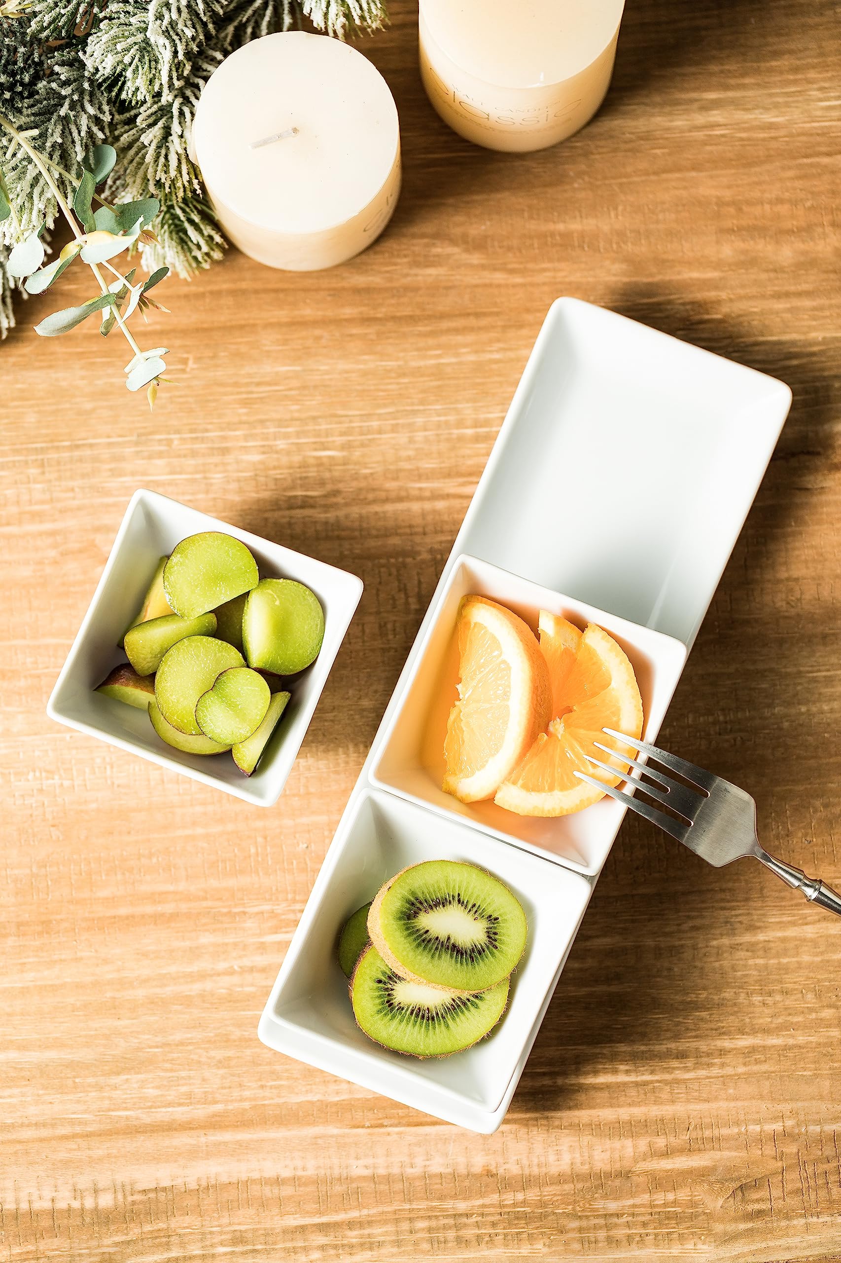 Miamolo condiment tray enhances table decor during gatherings