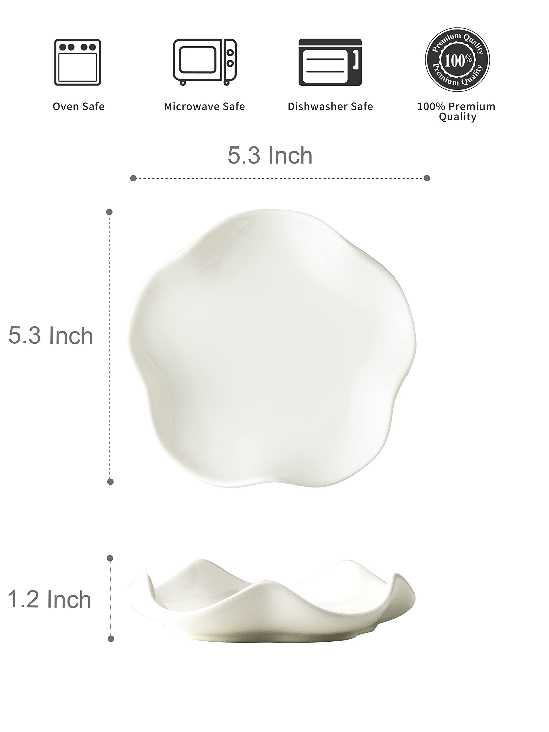 Flower-shaped Miamolo spoon rest adds decorative flair and helps prevent spills