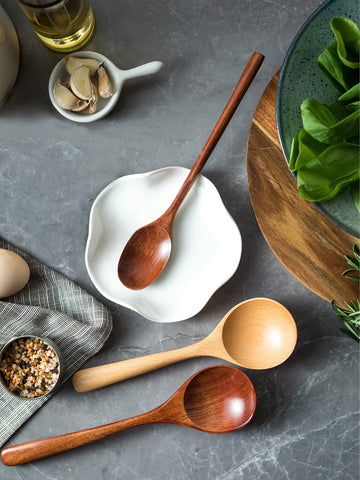 Four color options of Miamolo spoon rest for modern or farmhouse kitchens