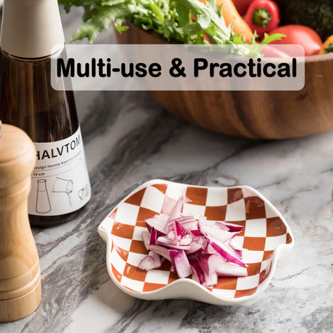 Miamolo checkered kitchen decor elevates farmhouse counters while keeping utensils handy.