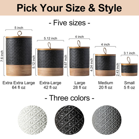Miamolo dishwasher-safe ceramic jar easy to clean after storage