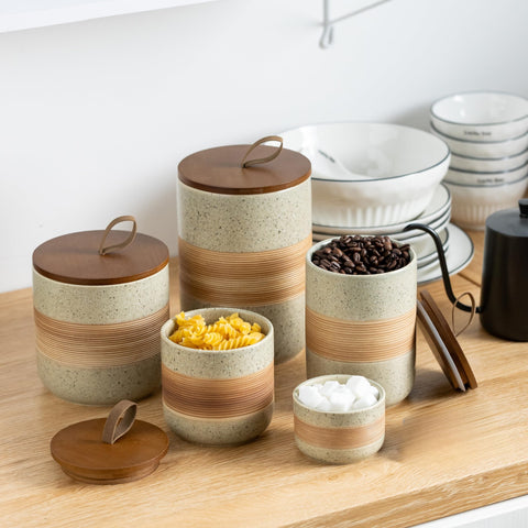 Miamolo nuts and dry goods jar for pantry storage and neat stacking