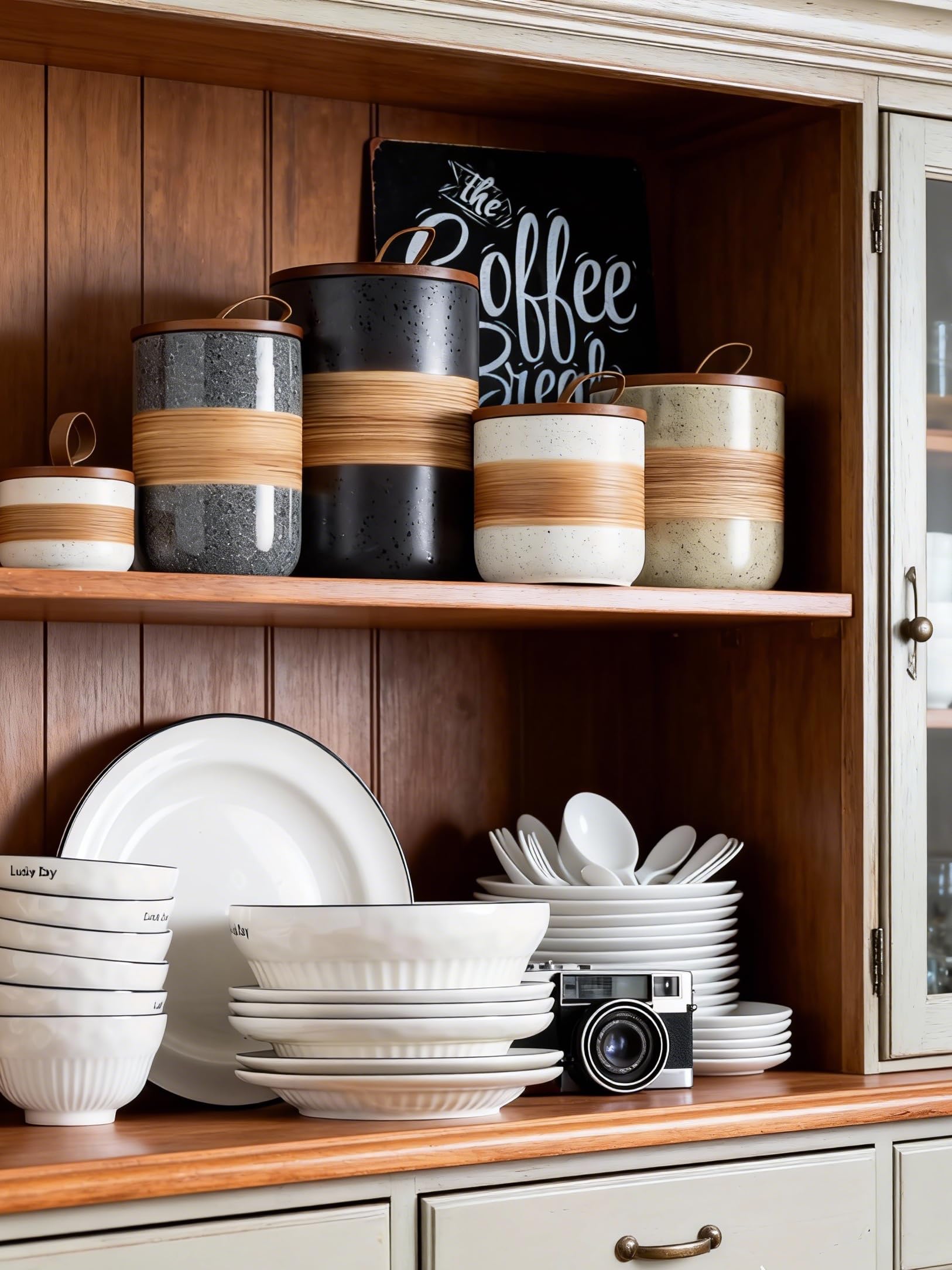 Miamolo space-saving design minimizes clutter on shelves