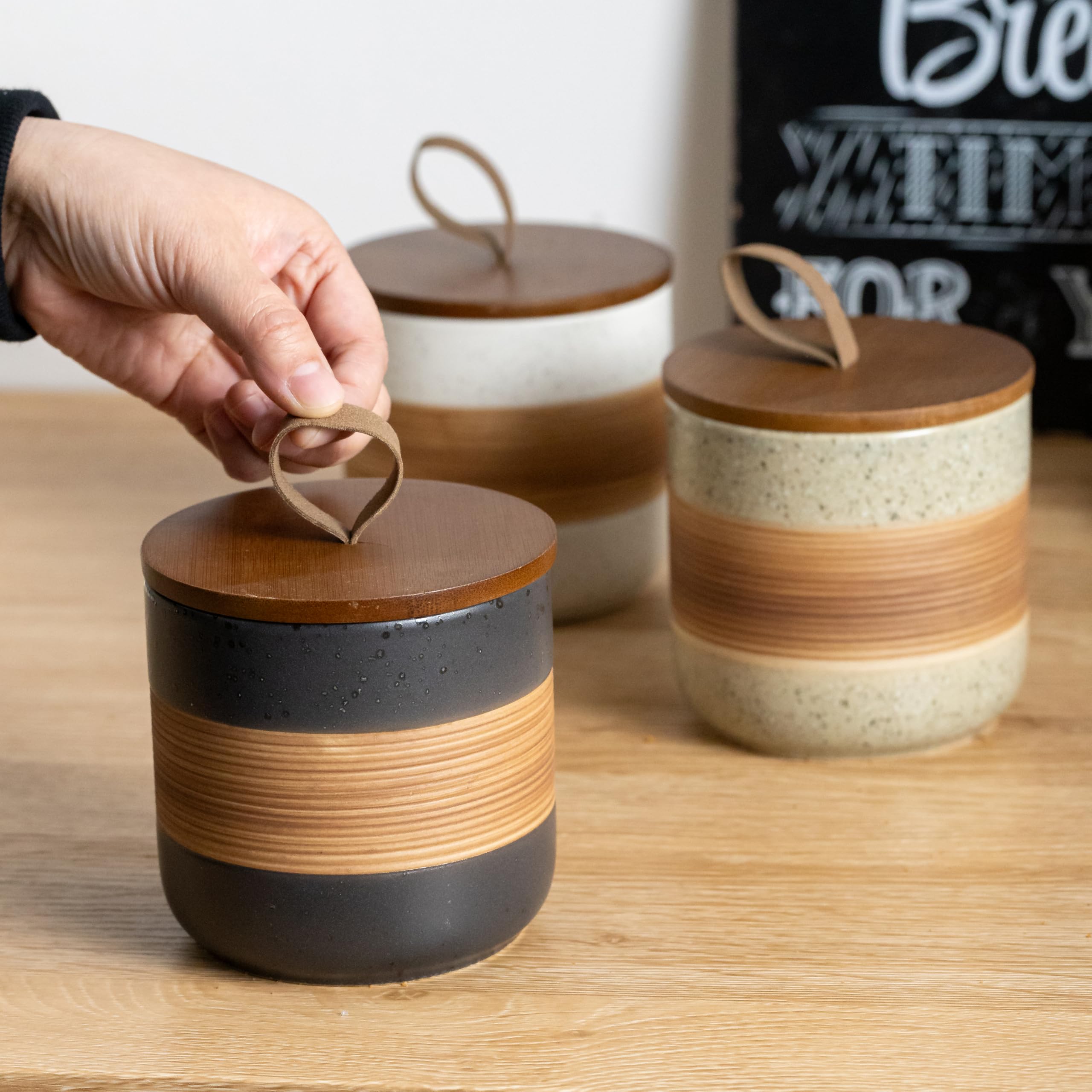 Miamolo jars with five capacity options for spices, sugar, coffee