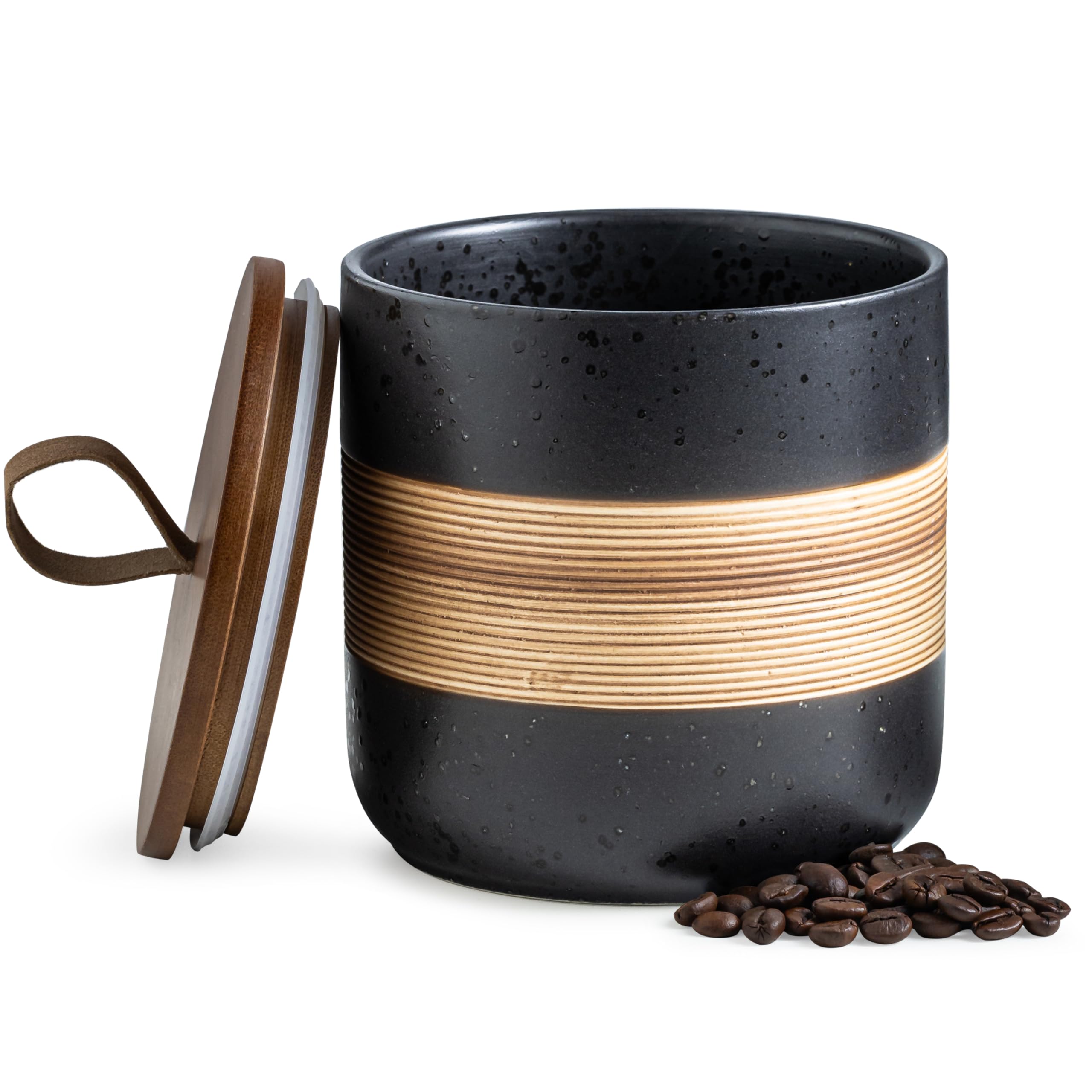 Miamolo spice jars with lid showcasing space-saving stackable design on the counter
