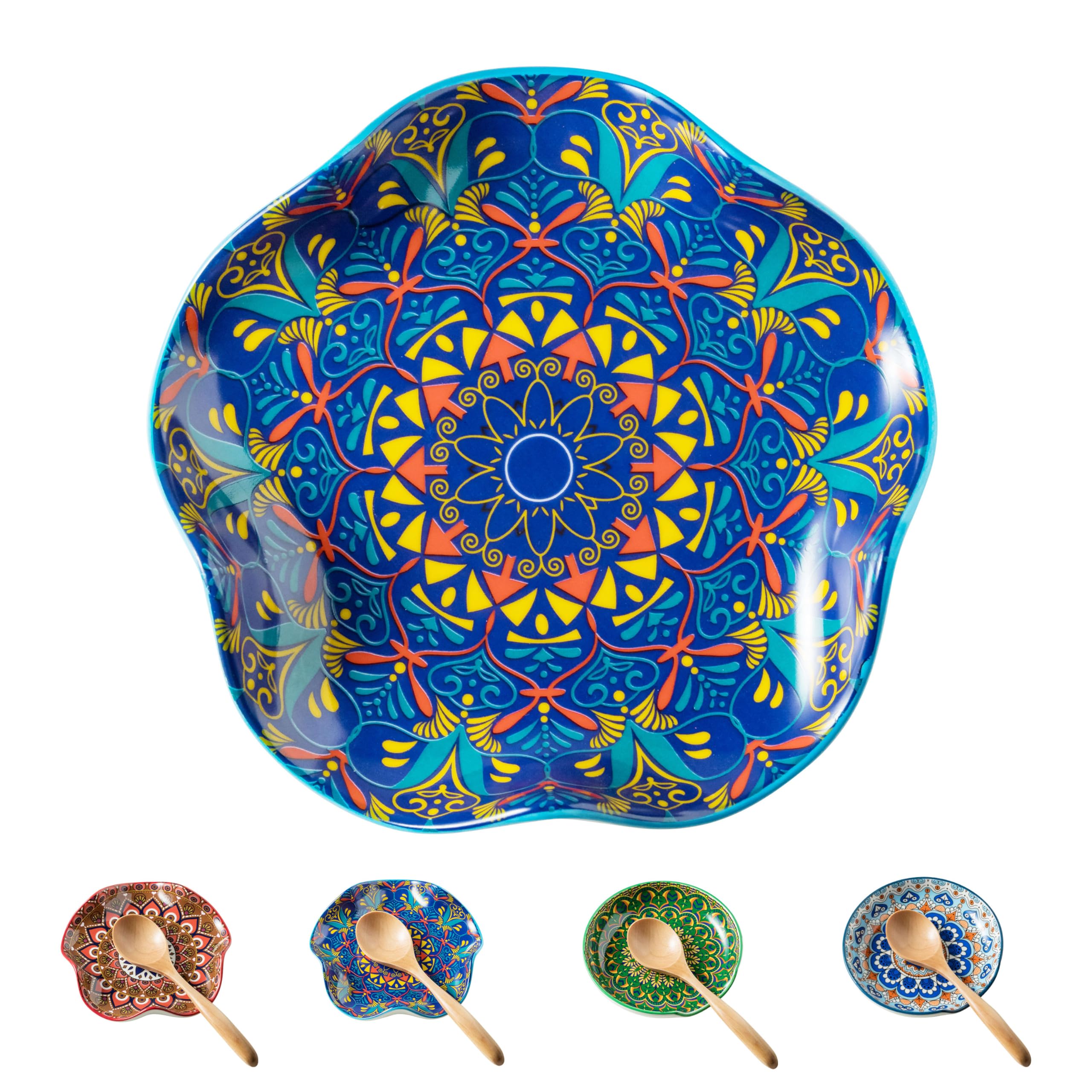 Miamolo spoon rest with boho pattern keeps counters organized and stylish