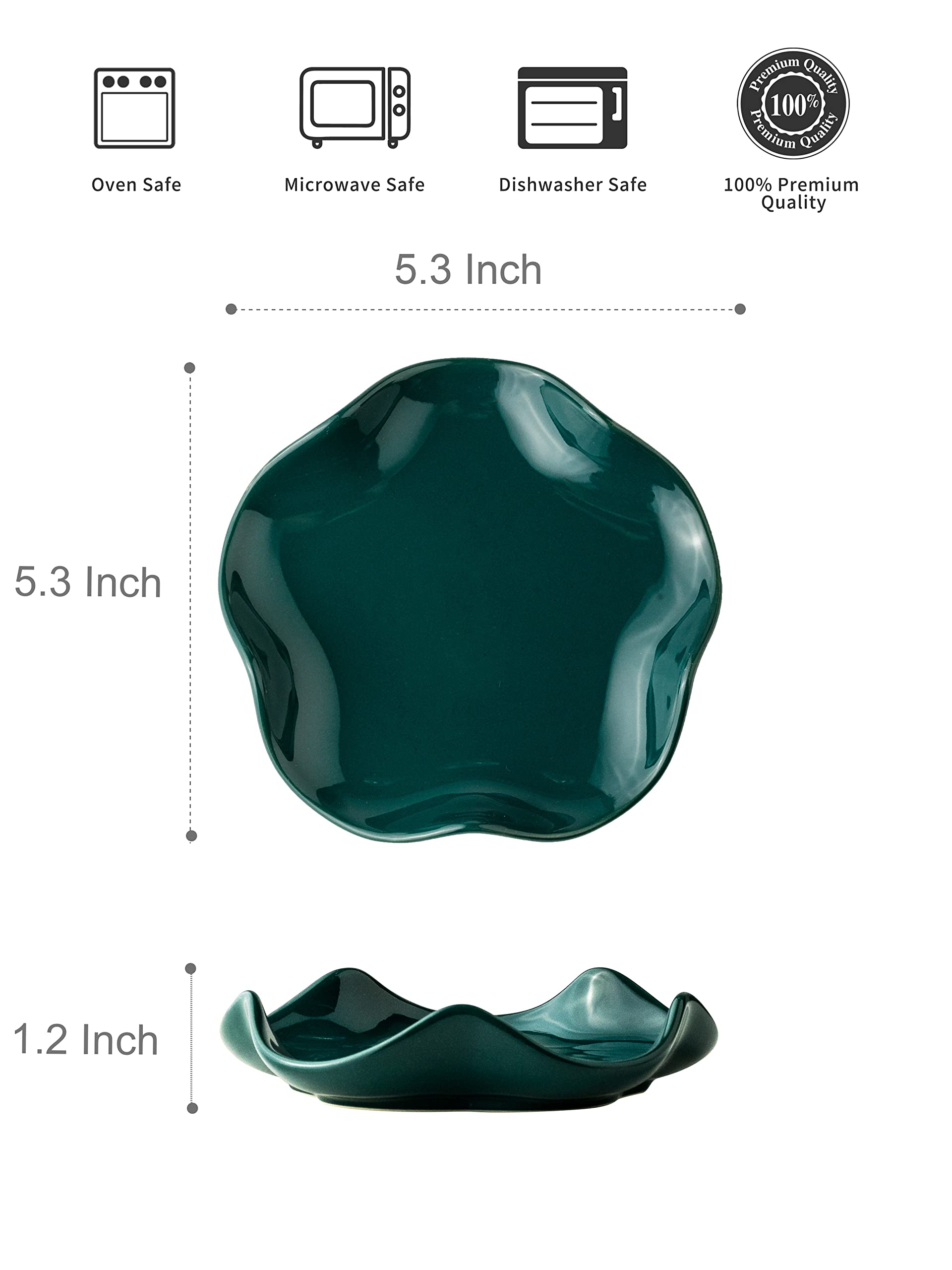 Miamolo green glazed spoon rest suited for larger spatulas and easy utensil access.